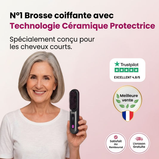 Brosse chauffante SilkBrush pour Cheveux Courts